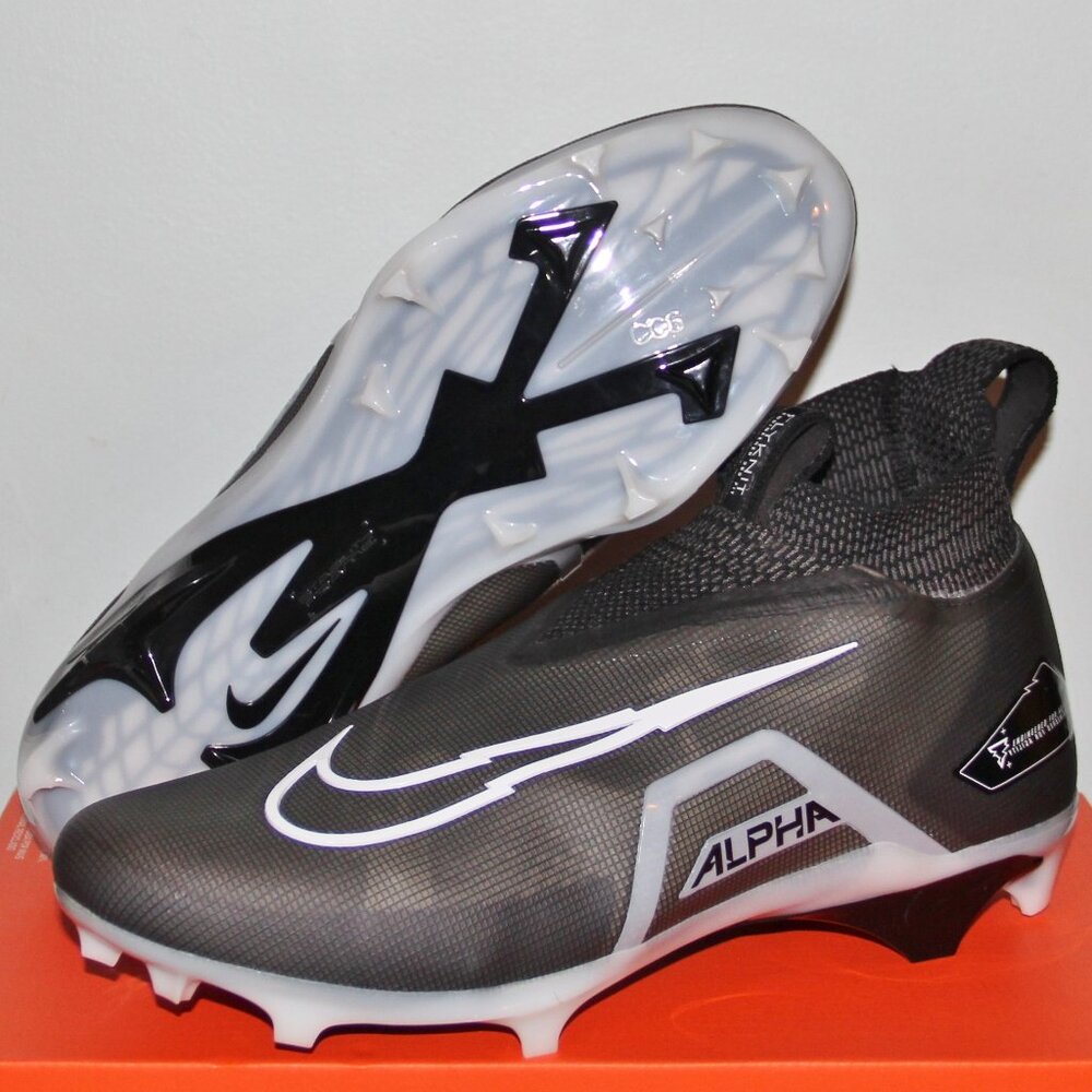 Nike Alpha Menace Elite 3 Football Cleats Mens 14 Black Grey White